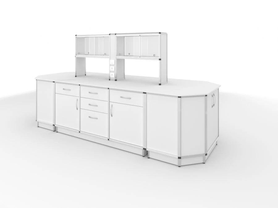 Island Work Table OS-3 for Standing and Sitting Operators