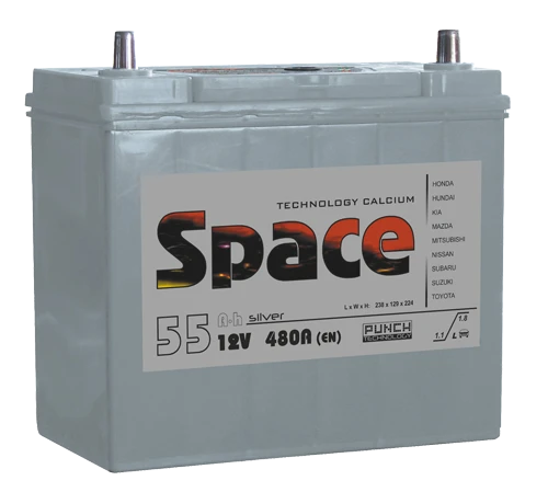 Lead Acid Starter Battery for Internal Combustion Engines 12V 55Ah Space