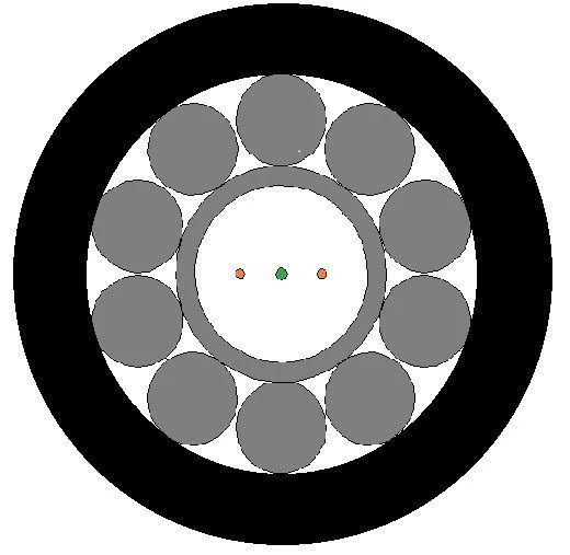 Geophysical Optical Fiber Cable KOB-1(2)-300