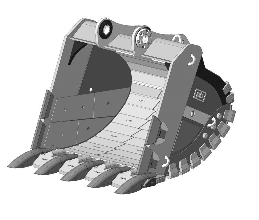 Ковш скальный сверхусиленный RDX-123.235d-XS115(5)-LS-WS