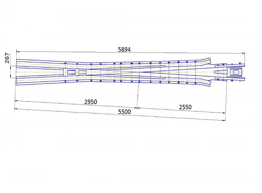 R65 Type Crosspiece Model 1/11 for Track Switches