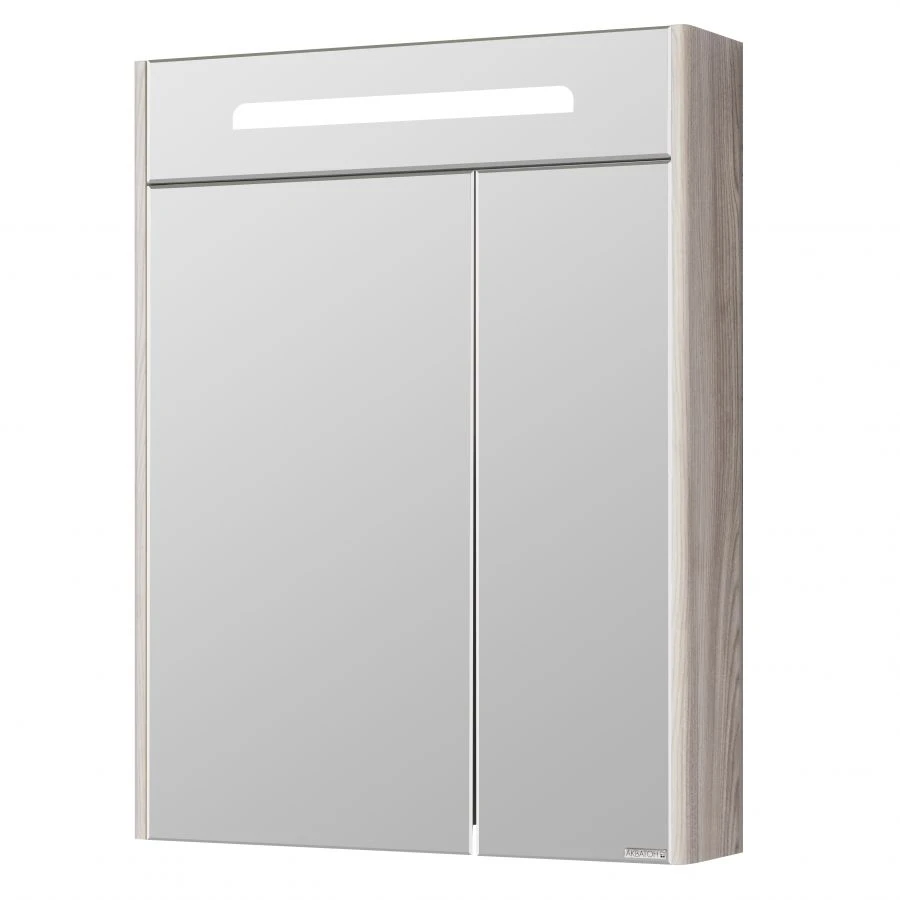 Aquaton Silva 60 Mirror Cabinet with Fjord Oak Finish