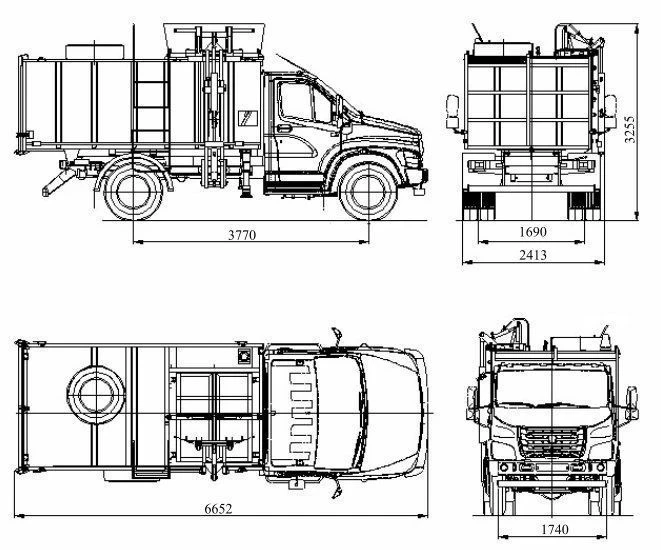 GAZ-SAZ-3901-11 Side-Loading Garbage Truck