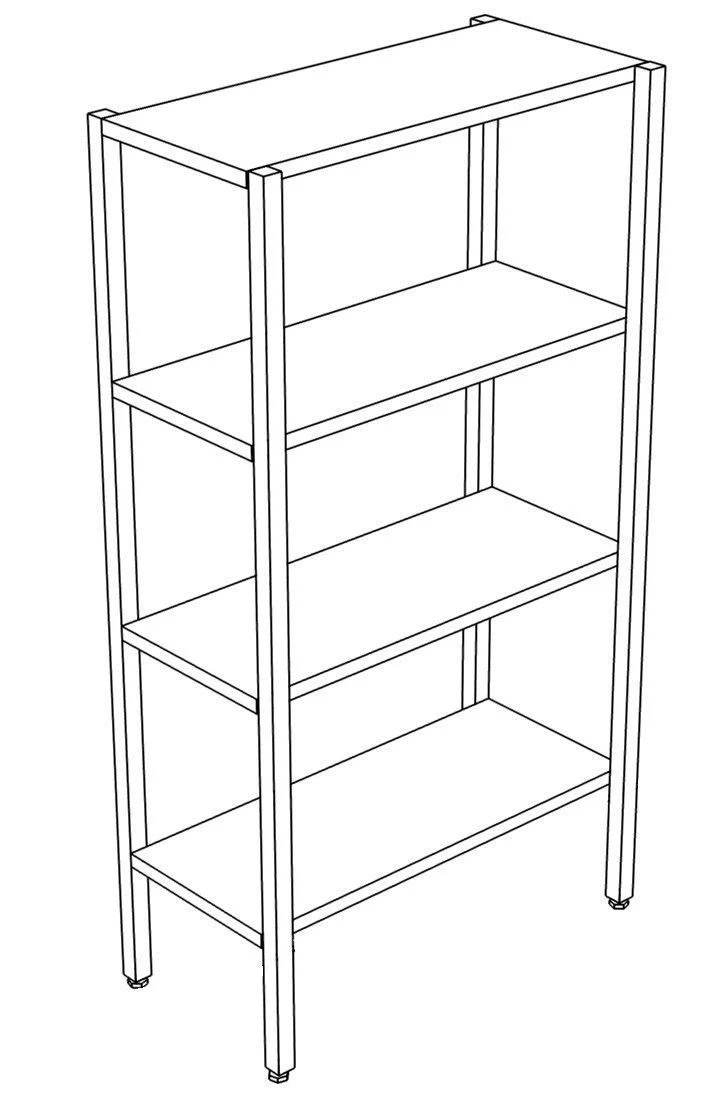 Wooden Shelving Unit for Storage and Display