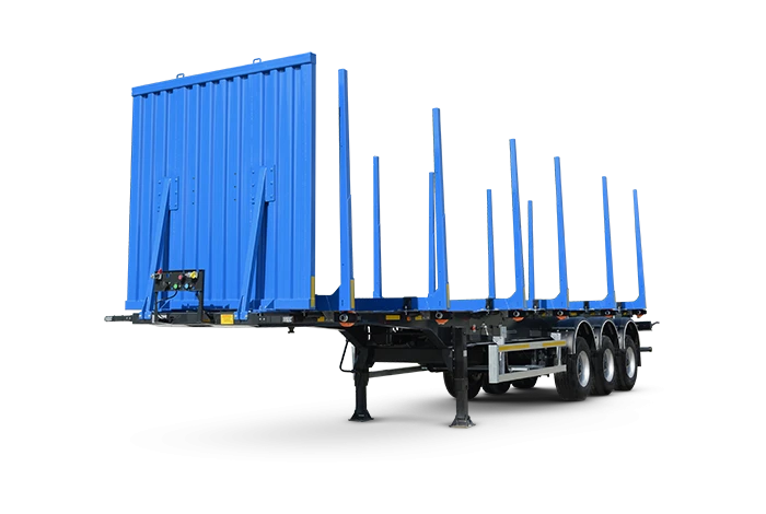 Timber Transport Semi-Trailer TONAR Model 9445 with Axles TONAR Model 90422, 90431