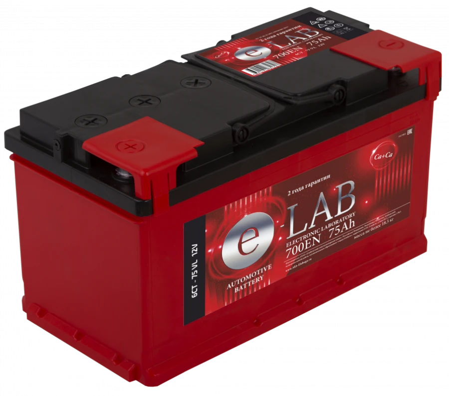Lead Acid Battery for Starting Piston Engines 6ST-75 "ELAB