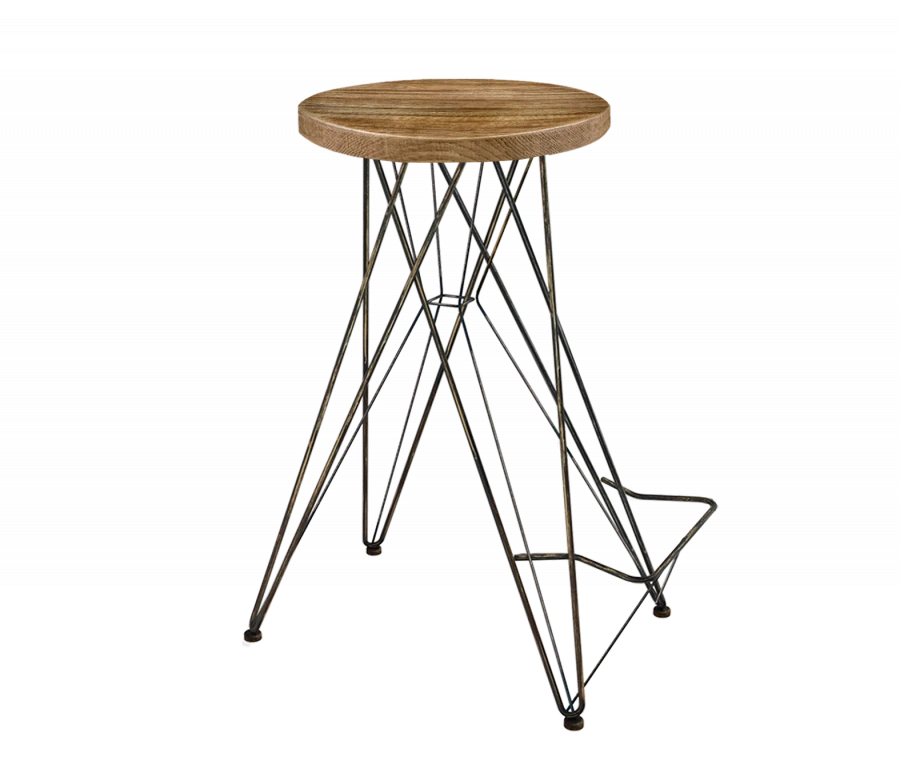 Elegant Bar Stool with Oak Seat - Sheffilton SHT-ST16/S66