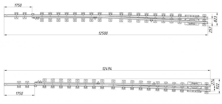 Frame Rail with Point, Type R65, Mark 1/11, Project 2802.01.000/-01