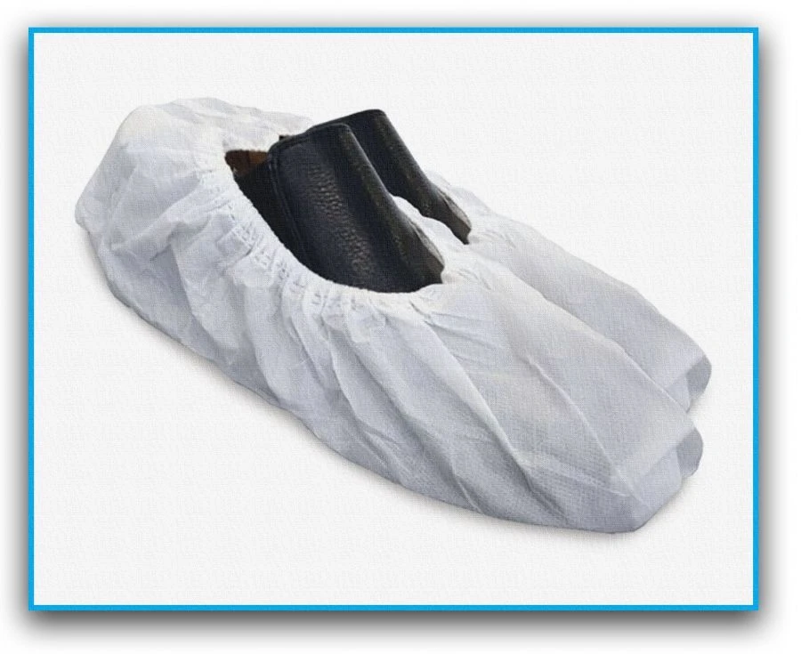 Disposable Non-Sterile Medical Shoe Covers 40x15cm with Two Rubber Bands