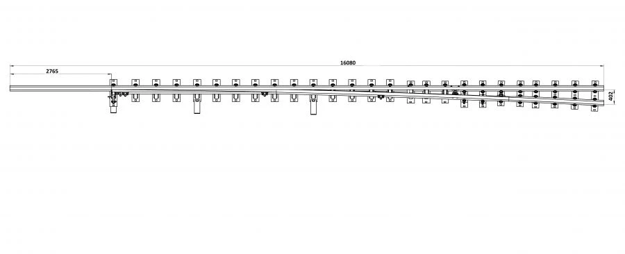 Straight Frame Rail with Curved Point, Project N01.001.6000.00