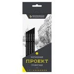 Графитныекарандаши"ВКФ""Проект"12B-4010 Наборграфитныхкарандашейзаточенныйассорти8х12шт.