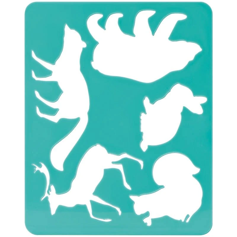 Forest Animals Stencil Coloring Set with Euro Hook