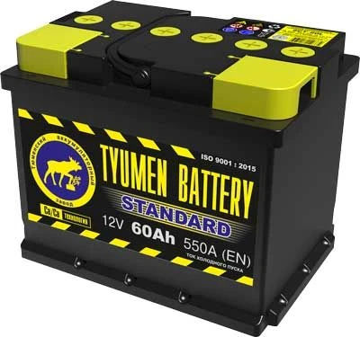 Lead-Acid Starter Battery TYUMEN BATTERY 6СТ-60LR STANDARD