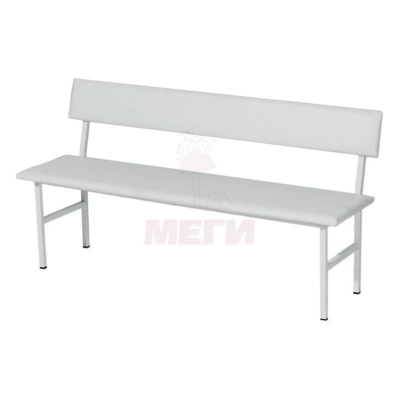 Bench with Epoxy Coated Steel Frame and Vinyl Upholstery - BL-MSK