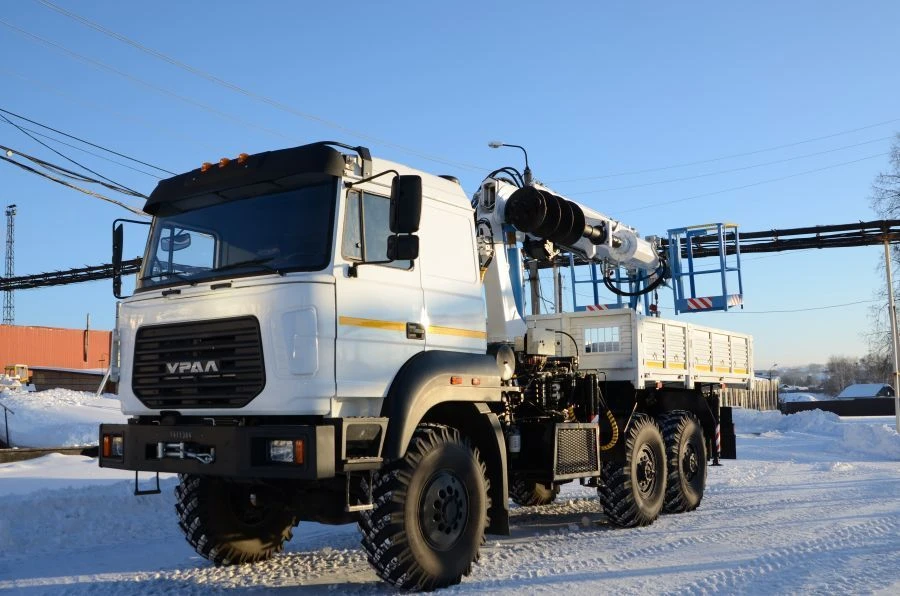 Multi-functional Crane-Manipulator MKM-200 Model MKM-200-12 on KAMAZ 43502-D5 Chassis