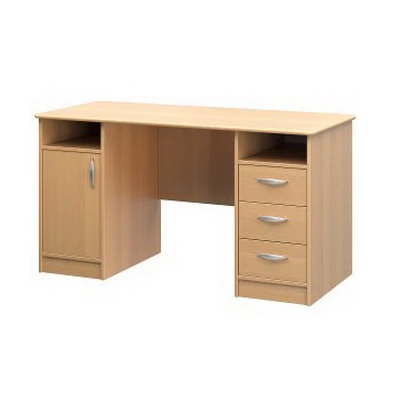 Two-drawer Writing Desk with Side Cabinets