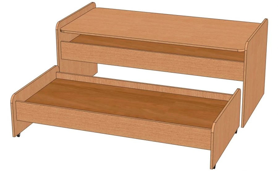 Two-Tier Expandable Bed with Storage - Model KD-2