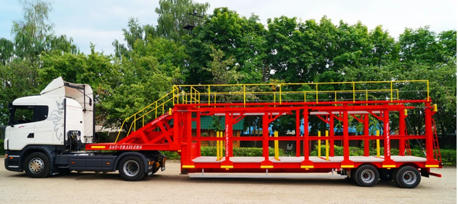 Semi-Trailer for Transporting Reinforced Concrete Products, Model 949177