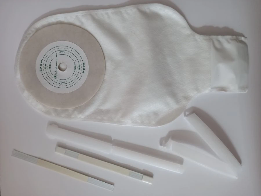 Stomplast One-Piece Drainable Colostomy Bag with Soft Backing and Filter, 10-45mm Stoma Size