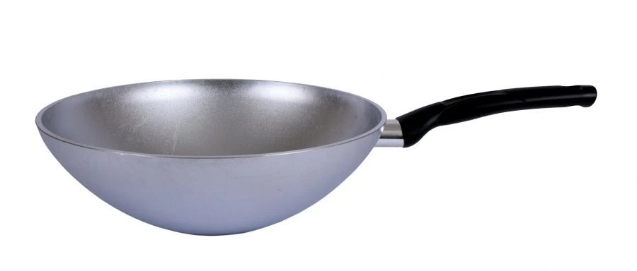 Classic Wok Pan 300/100mm Aluminum Kukmara with Bakelite Handle