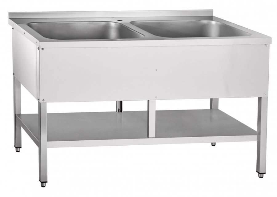 2-Section Wall-Mounted Washing Sink VMP-6-2-5 RC with Shelf