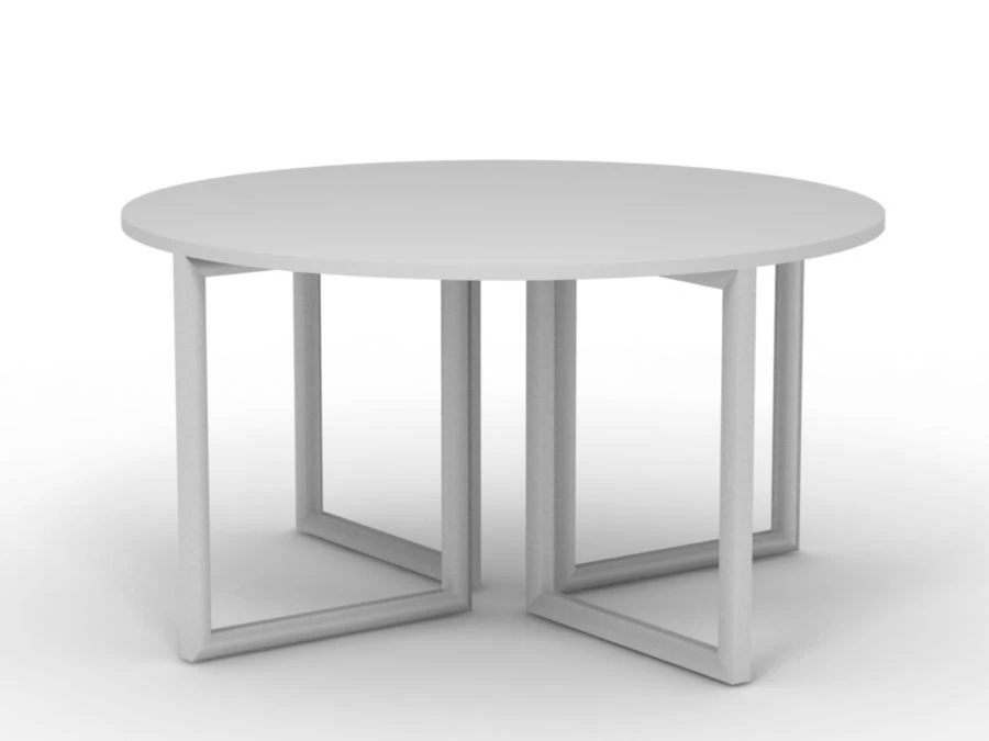 Round Table with Metal Supports