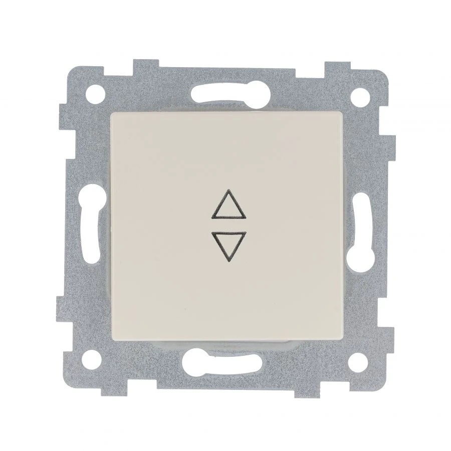 Axioma One-Button Switch Mechanism for Concealed Installation S610-464 Ivory