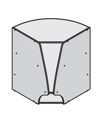 Corner Interior Counter for Retail - Fregat Series