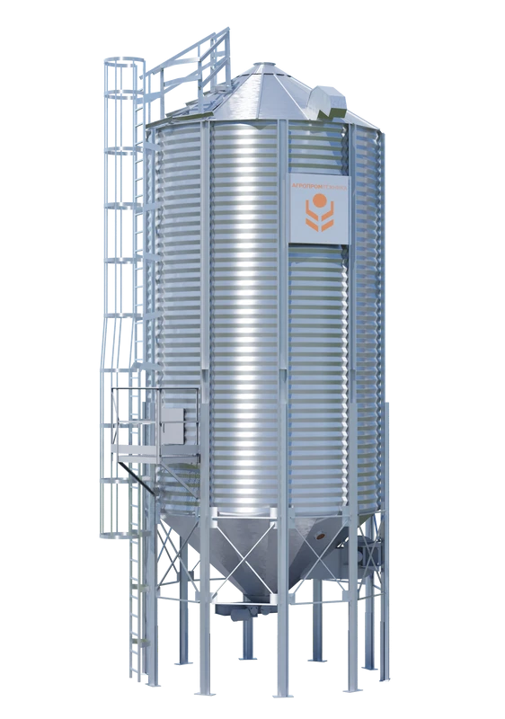 Metal Cone-Bottom Silo for Grain Storage SКА1158-1-10,3-10 (Clearance 1230 mm)