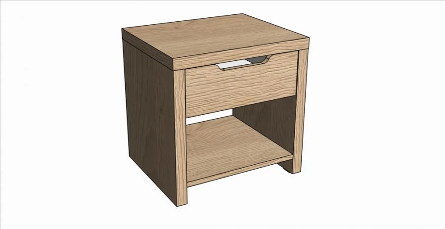 Nightstand with Cut-out Handle AR02.1 (500x500x420 mm)
