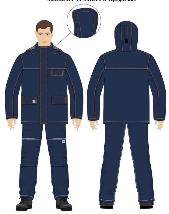 Men's Protective Jacket for Thermal Arc Risk and Water Resistance