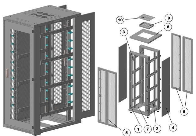 Telecommunications Cabinet SHP-P-42U-800x2155x1200-P2P-U