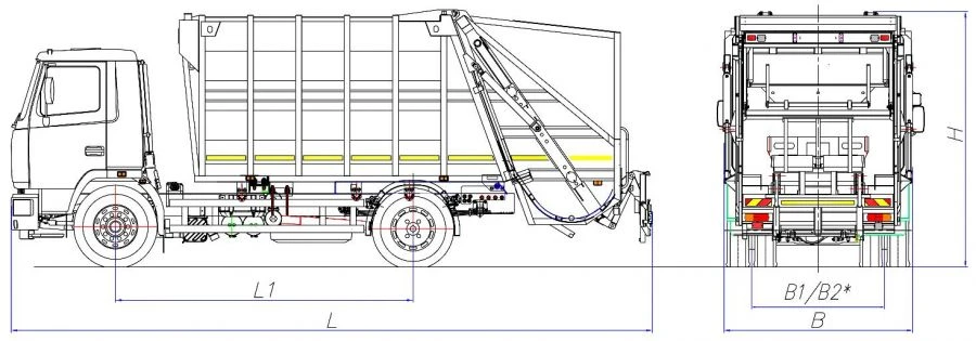 Rear-Load Garbage Truck Model MK-3541-03