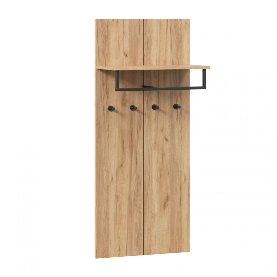 Wall-mounted coat rack in golden oak - Fiji LD.659380.000 M