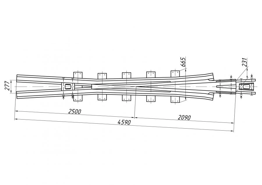 Crosspiece Type R65 Model 1/9 (Project 2244.01.010)