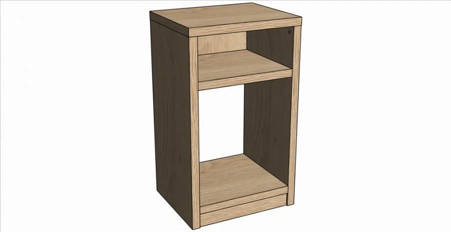Open Mini Bar and Safe Cabinet 38mm Thick LDSP