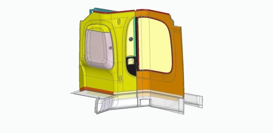 Driver Partition Upholstery Products with Divider Wall 529265-7800010-98 SB
