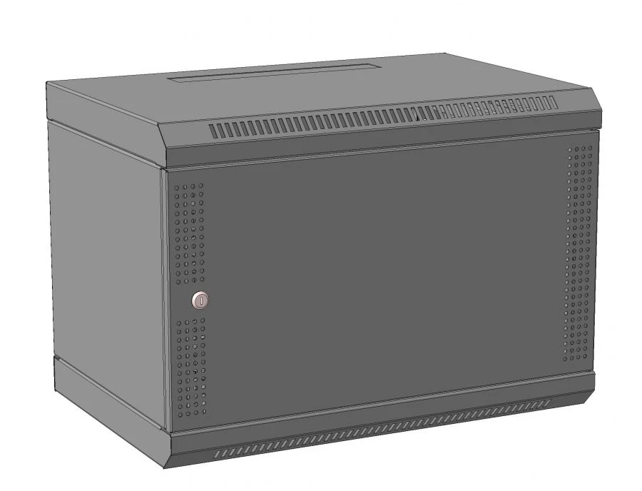 Wall-Mounted Metal Telecommunications Cabinet 6U-400-L