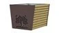 Decorative Waste Bin with Laser-Cut Design "Square" U-1.9