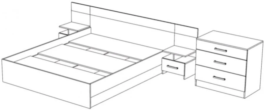 Wooden Bedroom Furniture Set Model KS 01