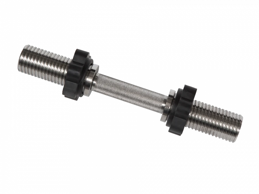 Chrome Dumbbell Bar with Rotating Handle, 390mm, MB-BarM50-M390B