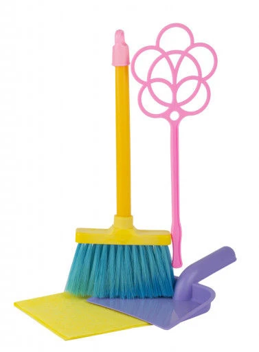 Cinderella Play Set №1 - 4 Pieces (Brush, Dustpan, Beater, Cloth)