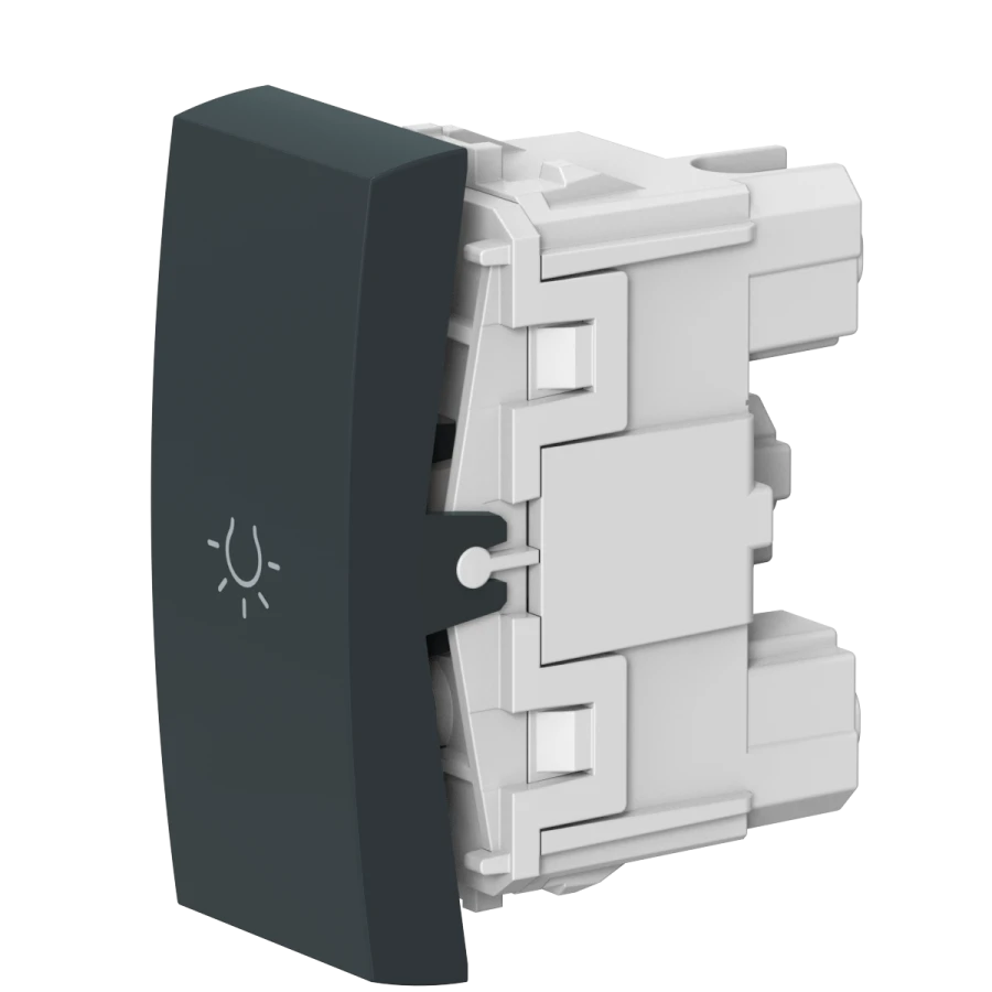 Caduceus Aling Mode 10A Push Button Light Switch, Anthracite, Art. 659.A