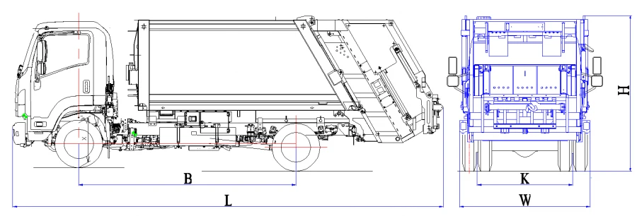 Rear-Loading Garbage Truck Model MK-4541-12