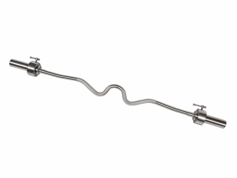 Chrome Z-shaped Barbell with Smooth Sleeve, 50mm, MB-BarM50-ZL