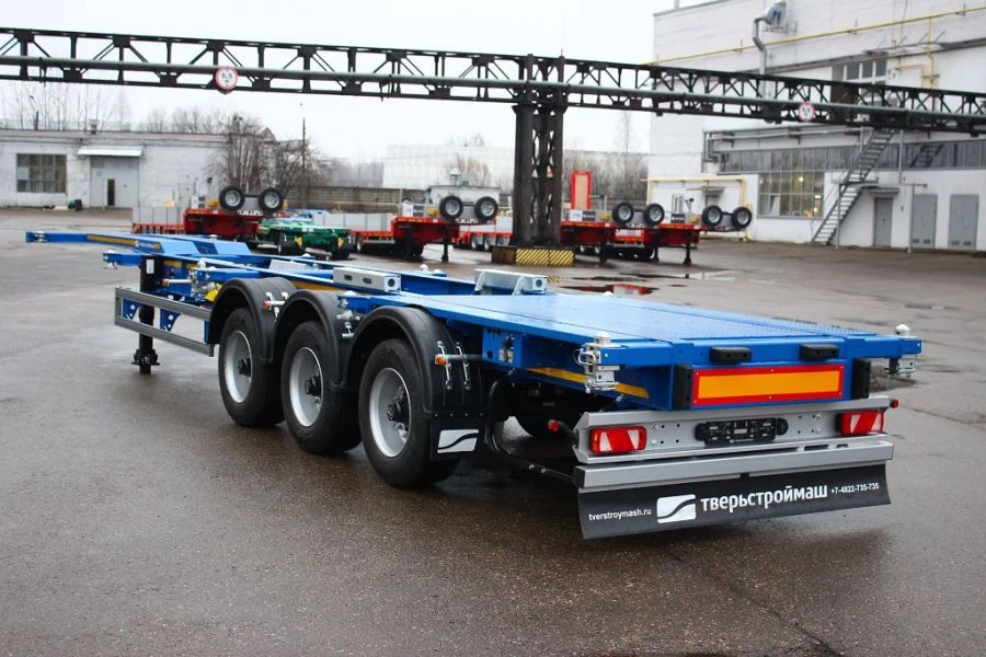 Specialized Platform Semi-Trailer for Heavy Cargo TverstroyMash 993931 Modification 0022