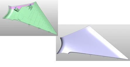 Upper C-Pillar Trim Assembly with Reinforcement, Left