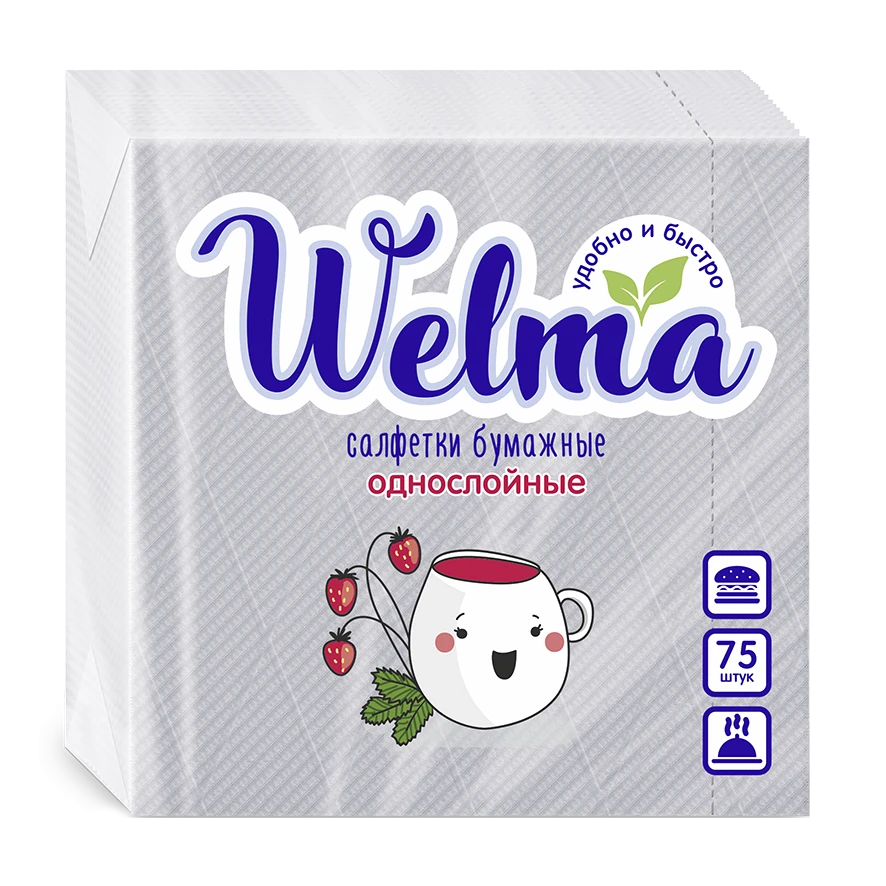 Single-Ply White Paper Napkins for Everyday Use - 1/75/24