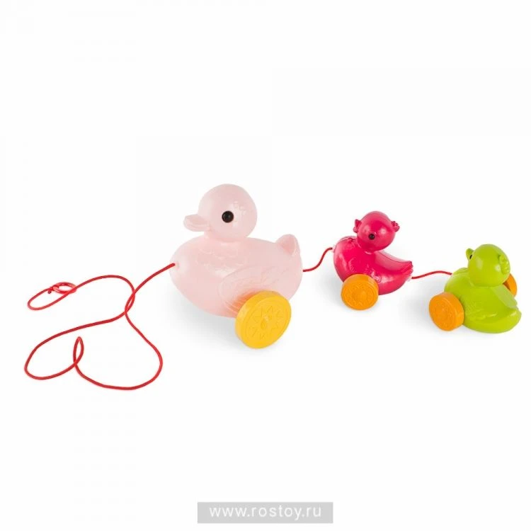 Colorful Duck Family Pull Toy for Kids