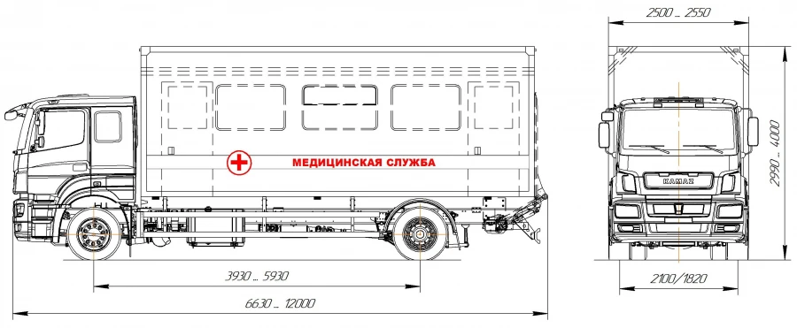Medical Service Van on KAMAZ Chassis 57523Z